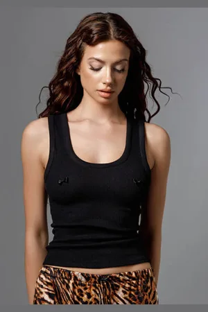HERE&NOW Women Scoop Neck Sleeveless Tank Top
