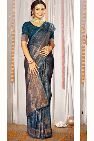 Ishin Woven Design Zari Saree with blouse piece