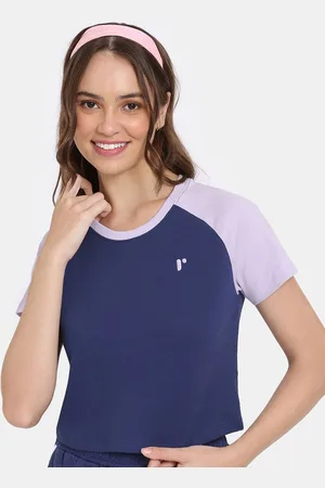 Zivame Women Colourblocked Cotton Crop Top