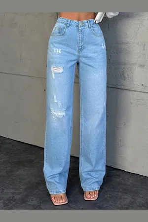 KOTTY Women Cotton Straight Fit High-Rise Jeans