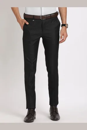 Turtle Men Textured Tailored Skinny Fit Trousers