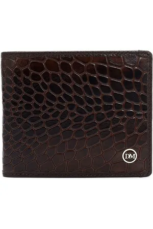 Da Milano Men Textured Leather Two Fold Wallet
