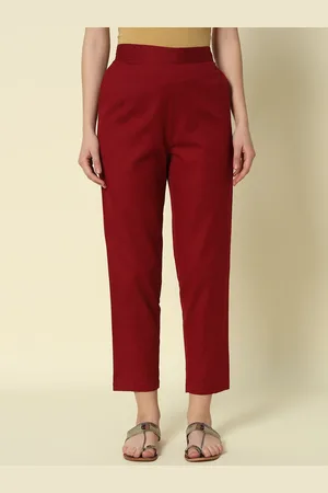 FIORRA Women Relaxed Mid-Rise Regular Fit Cigarette Trouser