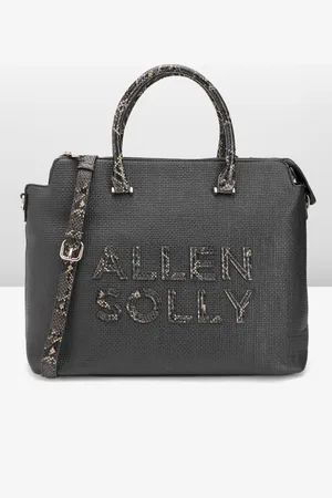 Allen Solly Snake Skin Textured Structured Handheld Bag with 12" Laptop Sleeve