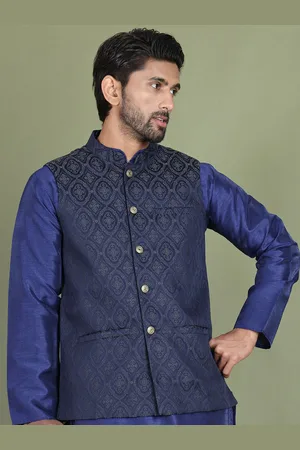 Jompers Men Woven Design Nehru Jacket