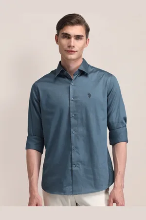 U.S. Polo Assn. Men Classic Cutaway Collar Solid Cotton Formal Shirt