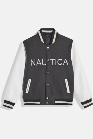 Nautica Boys Brand Logo Printed Bomber Jacket