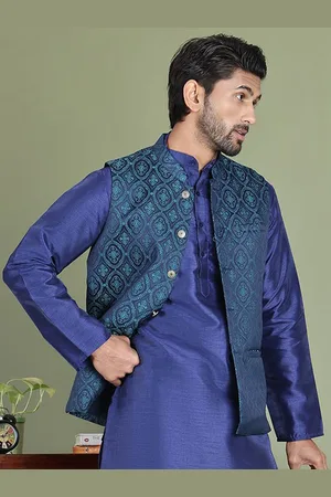 Jompers Men Woven Design Nehru Jacket