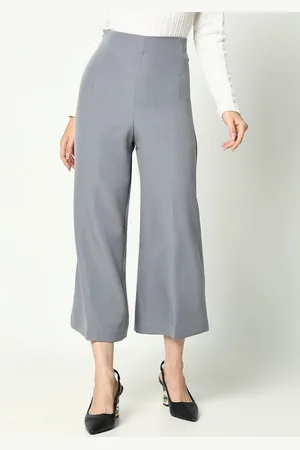 SHOWOFF Women Cotton Regular Fit Comfort Pleated Trousers