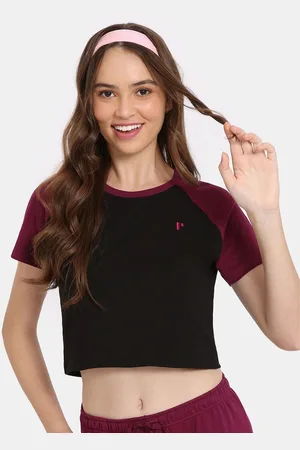 Zivame Women Colourblocked Cotton Crop Top