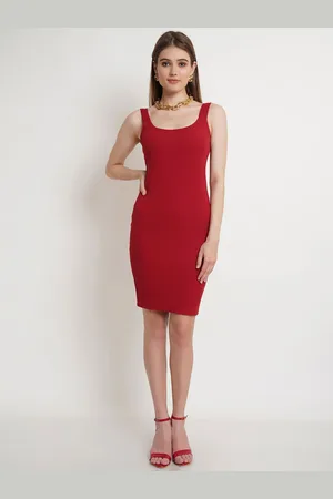 Popwings Women Sleeveless Bodycon Dress