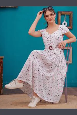 JC4U Women Floral Fit & Flare Midi Dress