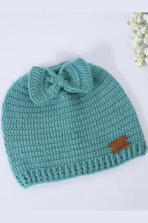 FUNKRAFTS Girls Woollen Winter Self Design Beanie