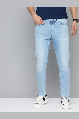 Flying Machine Men Mankle Relaxed Tapered Fit Heavy Fade Stretchable Jeans