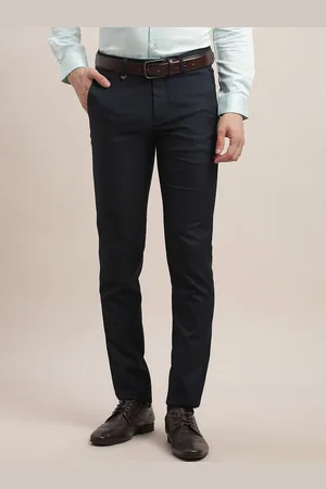 Turtle Men Striped Tailored Skinny Fit Trousers