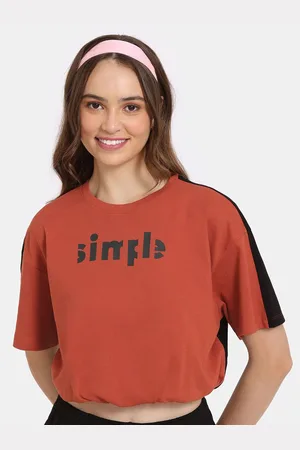 Zivame Women Typography Printed Cotton Blouson Crop Top