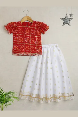 The Magic Wand Girls Printed Ready to Wear Lehenga &