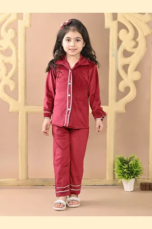 Superminis Girls Long Sleeves Velvet Shirt With Trousers