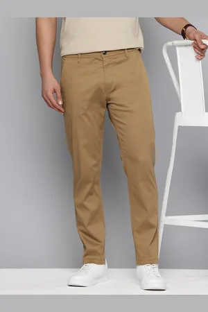 Flying Machine Men Textured Slash Slim Tapered Fit Chinos Trousers