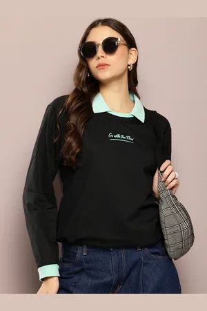 Dillinger Typography Printed Polo Collar Oversized Pure Cotton T-shirt