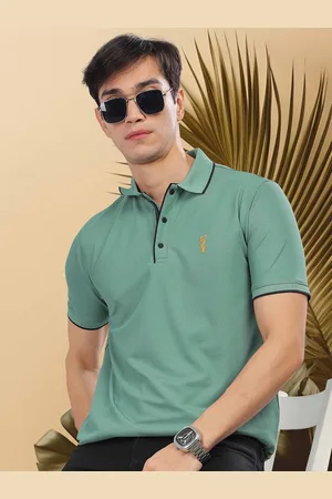 STELLERS Men Solid Polo Collar T-shirt