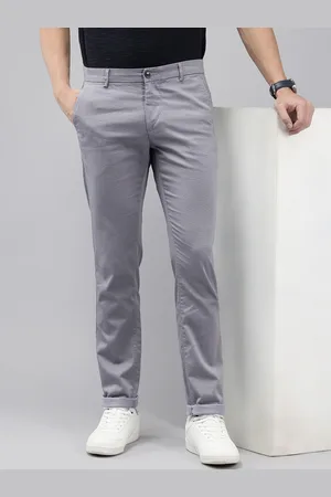 Arrow Men Micro Or Ditsy Printed Bronson Slim Fit Low-Rise Trousers