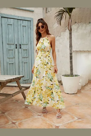 JC Mode Women Floral Printed Maxi Dress
