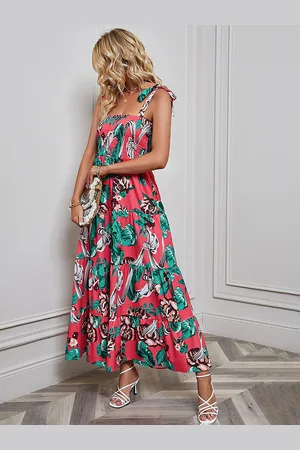 JC Mode Women Floral Printed Maxi Dress
