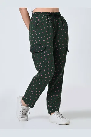 BAESD Women Printed Relaxed-Fit Mid-Rise Track Pants