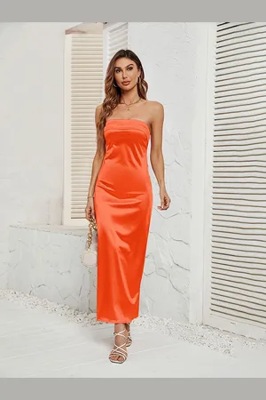 JC Mode Women Strapless Maxi Bandeau Dress