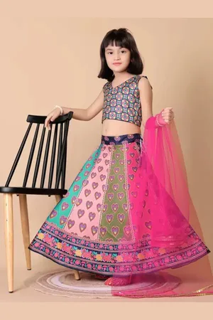 BAESD Girls Digital Printed Ready to Wear Lehenga & Blouse With Dupatta