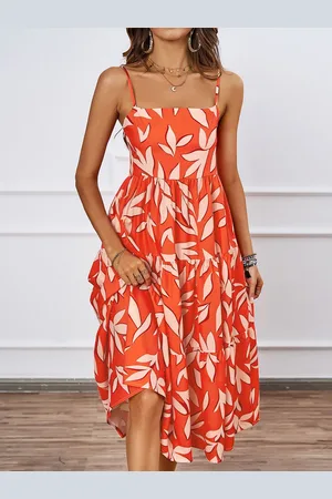 JC Mode Women Floral Printed Fit & Flare Midi Dress