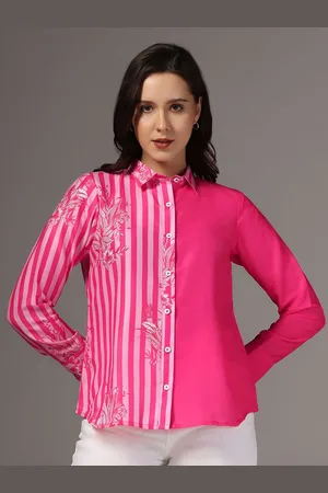 Moda Rapido Women Spread Collar Floral Printed Party Shirt