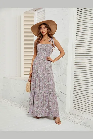 JC Mode Women Floral Printed Maxi Dress