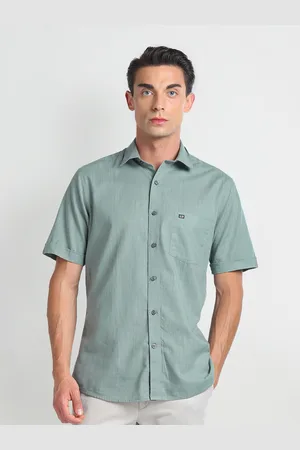 Arrow Spread Collar Cotton Casual Shirt