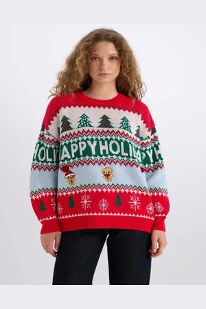 DeFacto Women Typography Pullover