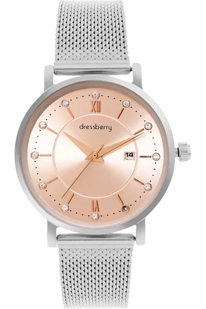 DressBerry Women Brass Dial & Straps Analogue Watch DB-SS21-12F