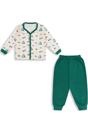 Wish Karo Boys Printed V-Neck Long Sleeves T-Shirt With Jogger
