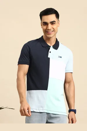 Mast & Harbour Colourblocked Polo Collar T-shirt