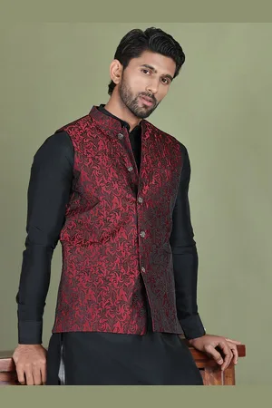 Jompers Men Woven Design Nehru Jacket