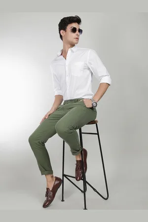 Fab Star Men Spread Collar Solid Cotton Casual Shirt