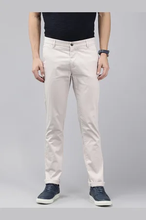 Arrow Men Geometric Printed Bronson Slim Fit Low-Rise Trousers