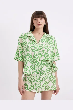 DeFacto Women Floral Opaque Printed Casual Shirt