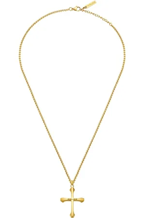 Police Men Gold-Plated Chain With Pendant
