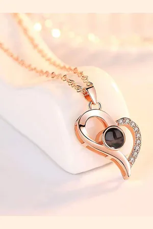 DIVASTRI Gold-Plated Heart Shaped Pendants
