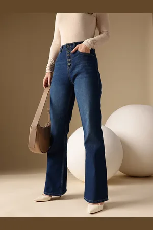 Chemistry Women Bootcut High-Rise Heavy Fade Stretchable Jeans