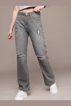 Roadster The Life Co. Women Straight Fit High-Rise Light Fade Jeans