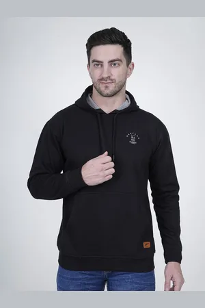Polo Plus Men Printed Hooded Pullover Sweatshirt