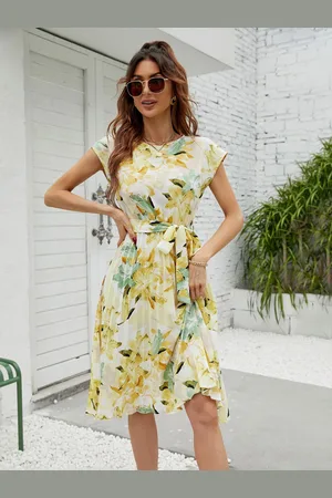 JC Mode Women Floral Print Fit & Flare Dress