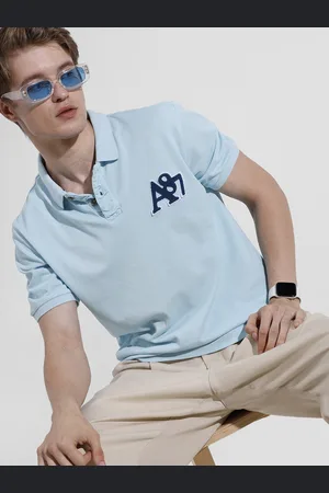 Aeropostale Brand Logo Applique Detailed Polo Collar Pure Cotton T-shirt
